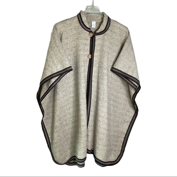 Poncho 100% wool - Picture 1 of 6